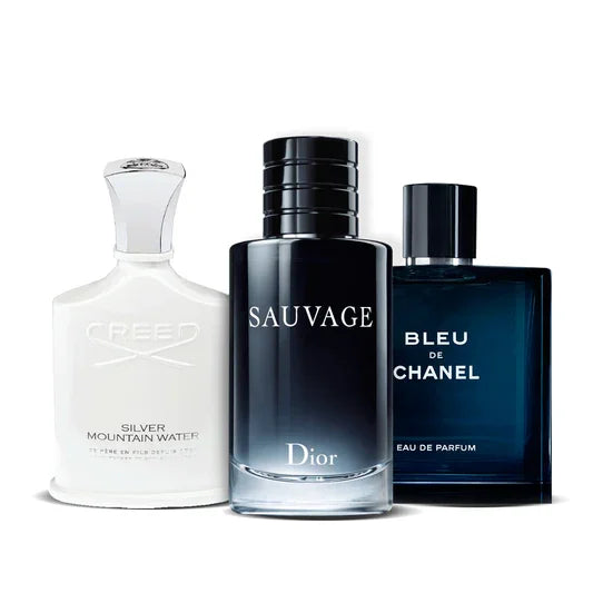 Sada 3 parfémů | Creed Silver Mountain Water + Sauvage + Bleu de Chanel
