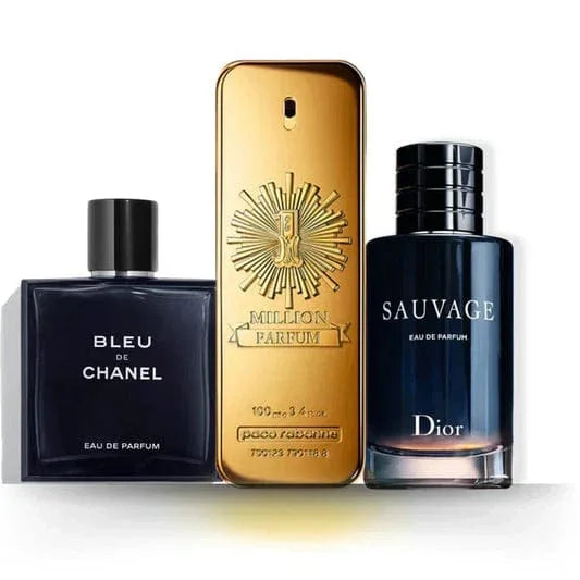 Sada 3 parfémů | Bleu de Chanel + Sauvage + 1 Million